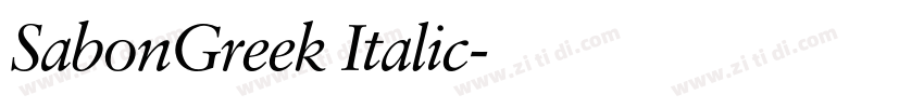 SabonGreek Italic字体转换